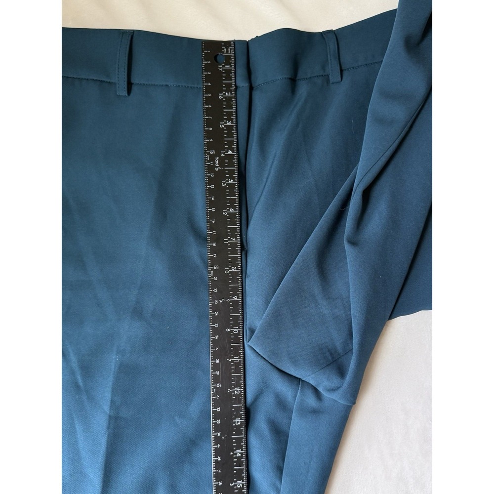 Rachel Zoe Turquoise Blue Wide Leg Professional Office Dress Pant Size 10 - Picture 9 of 14
